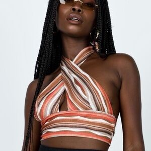 Princess Polly Striped Halter Top